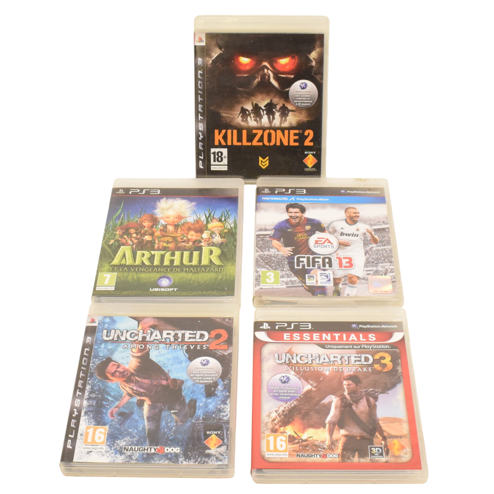 Lot de cinq jeux pour console Sony Playstation 3 Bon état - 10,00 € Lot de cinq jeux pour console Sony Playstation 3 Bon état reconditionné disponible sur Label Emmaüs