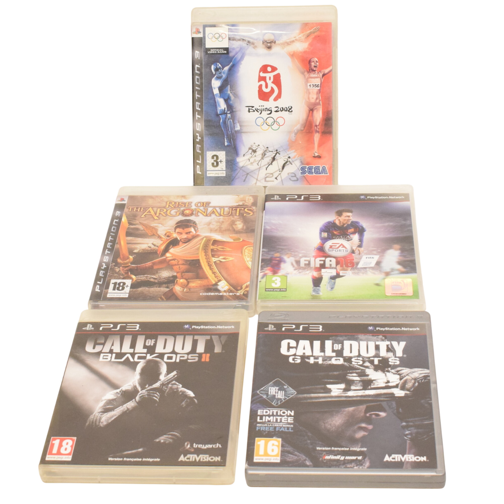 Lot de cinq jeux pour console Sony Playstation 3 Bon état - 10,00 € Lot de cinq jeux pour console Sony Playstation 3 Bon état reconditionné disponible sur Label Emmaüs