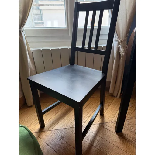Lot de deux chaises Stefan IKEA brun noir Bon état reconditionné disponible sur Rakuten