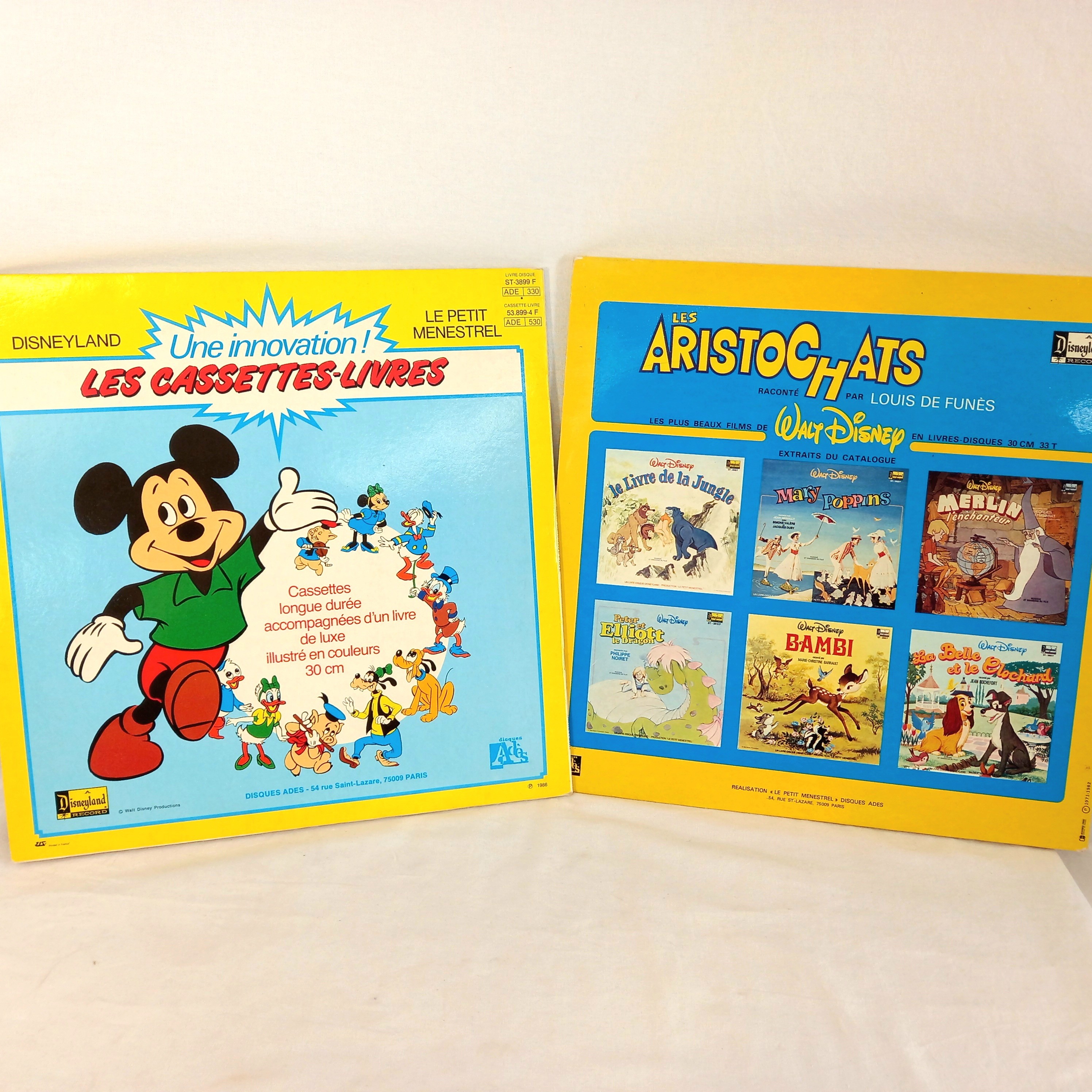 Voir photo 2 de Lot de deux vinyles Disney : "Basil" raconté par Roger Carel, 1986, et "Les aristochats" raconté par Louis de Funès, 1982 Lot de deux vinyles Disney : "Basil" raconté par Roger Carel, 1986, et "Les aristochats" raconté par Louis de Funès, 1982 Bon état reconditionné photo 2