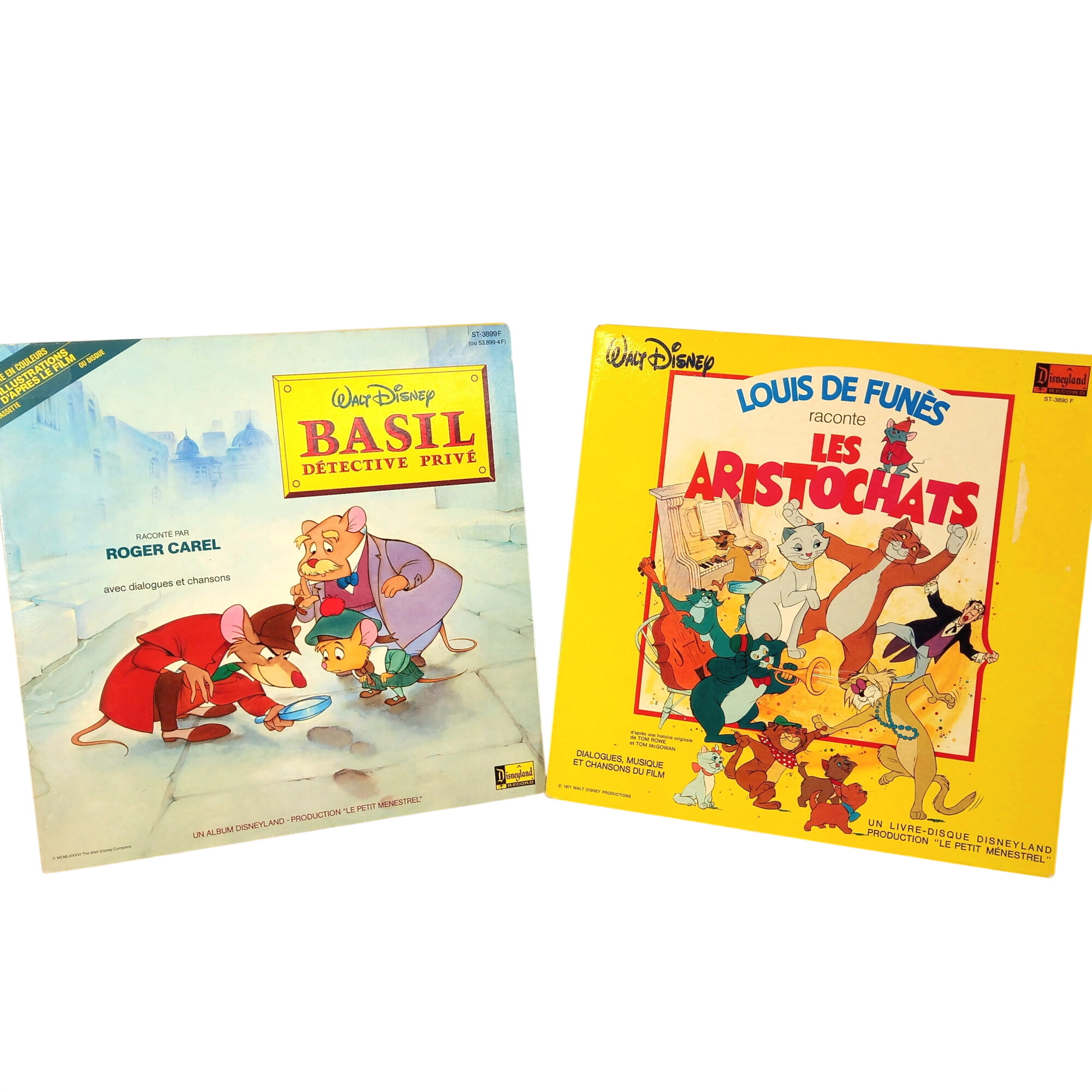 Acheter Lot de deux vinyles Disney : "Basil" raconté par Roger Carel, 1986, et "Les aristochats" raconté par Louis de Funès, 1982 Bon état - 13,60 € Lot de deux vinyles Disney : "Basil" raconté par Roger Carel, 1986, et "Les aristochats" raconté par Louis de Funès, 1982 Bon état reconditionné disponible sur Label Emmaüs