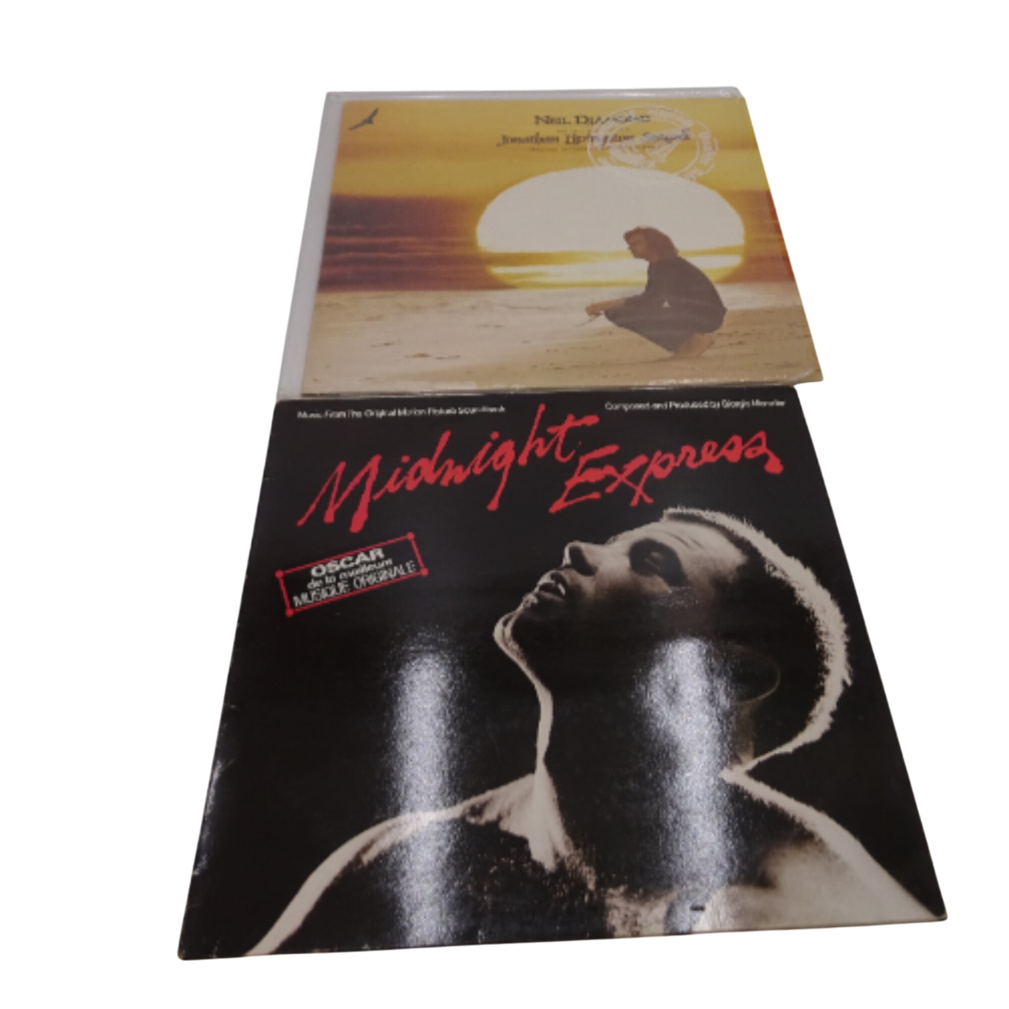 Lot de deux vinyles OST " MIDNIGHT EXPRESS + JONATHAN LIVINGSTON SEAGULL " - 12,00 € Lot de deux vinyles OST " MIDNIGHT EXPRESS + JONATHAN LIVINGSTON SEAGULL " reconditionné disponible sur Label Emmaüs