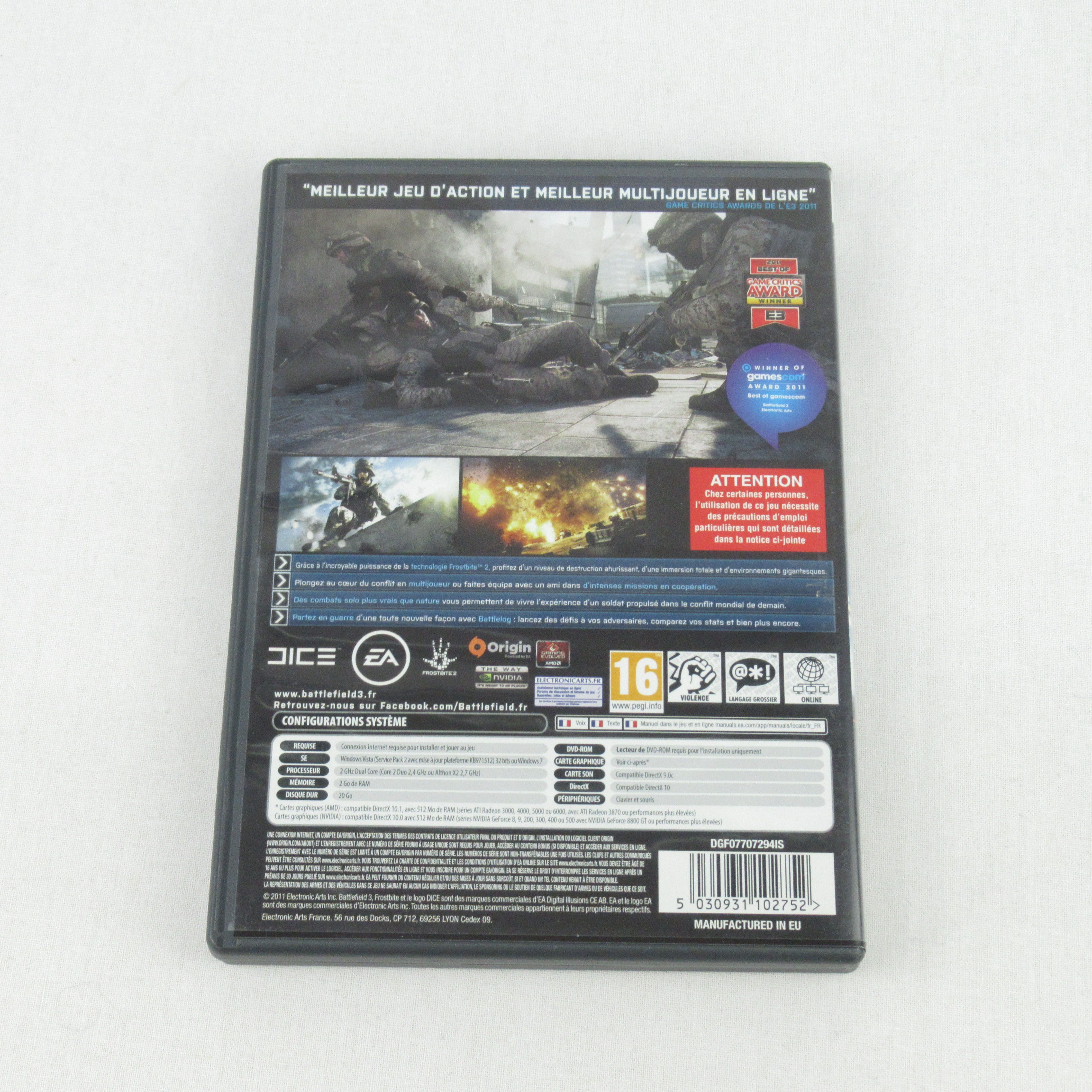 Voir photo 3 de Lot de jeux de guerre PC (BF3, COD MW2, Command and Conquer) - Microsoft Lot de jeux de guerre PC (BF3, COD MW2, Command and Conquer) - Microsoft Bon état reconditionné photo 3