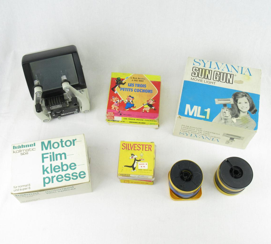 Lot de matériel cinéma Super 8 (non-testé) - 50,00 € Lot de matériel cinéma Super 8 (non-testé) reconditionné disponible sur Label Emmaüs
