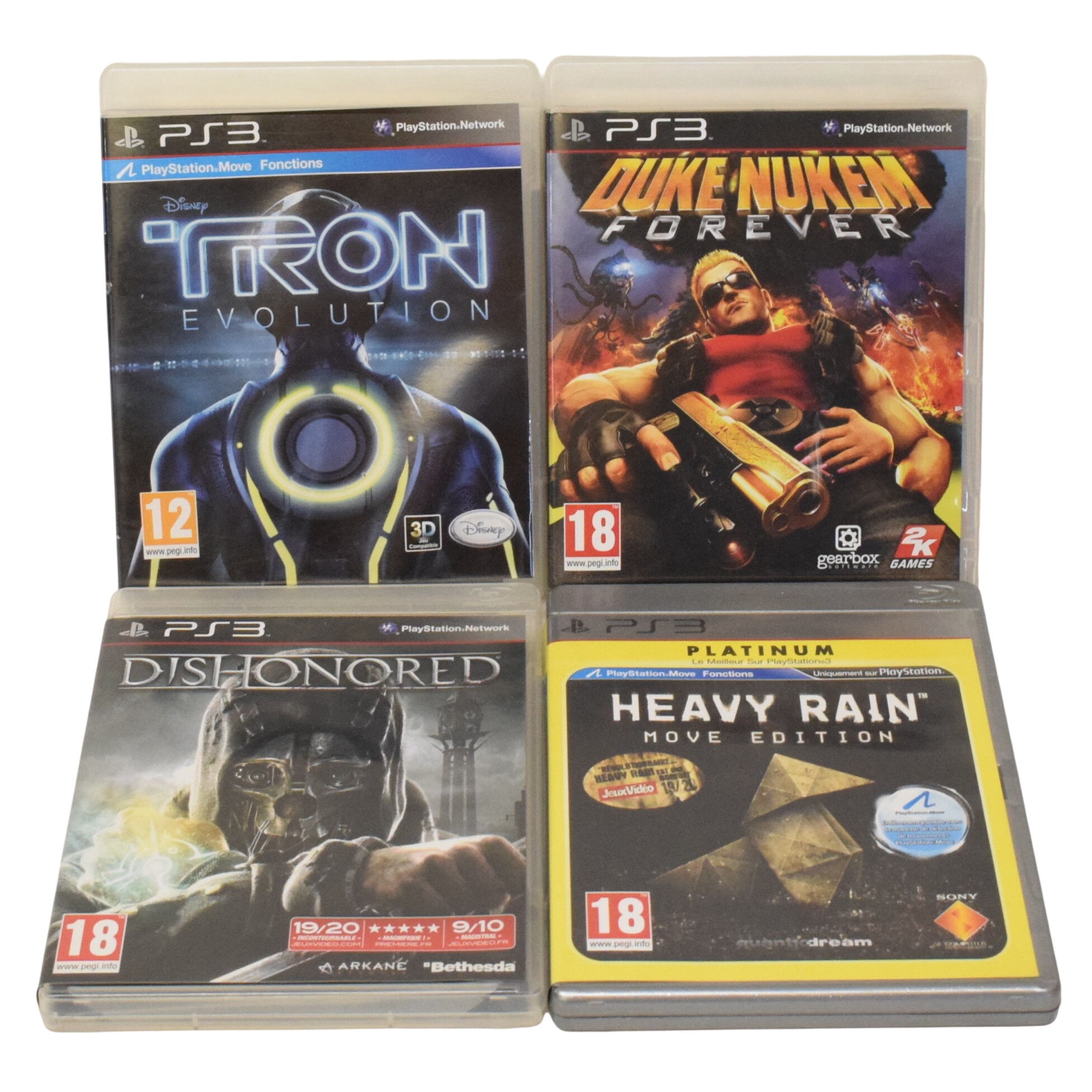 Lot de quatre jeux pour console Playstation 3 Bon état - 12,00 € Lot de quatre jeux pour console Playstation 3 Bon état reconditionné disponible sur Label Emmaüs