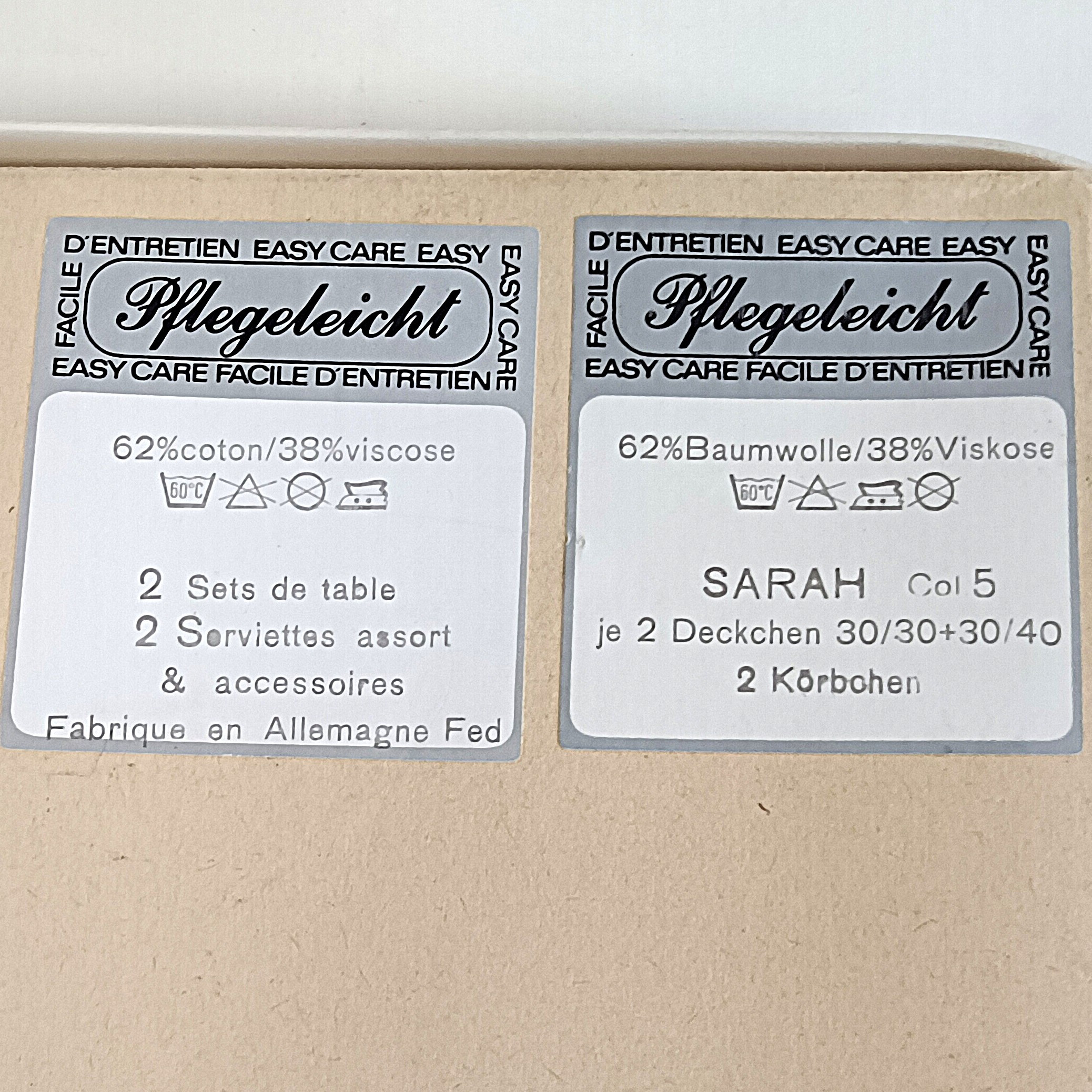 Voir photo 4 de Lot de table avec 2 sets, 2 serviettes et 2 paniers en osier Lot de table avec 2 sets, 2 serviettes et 2 paniers en osier Très bon état reconditionné photo 4