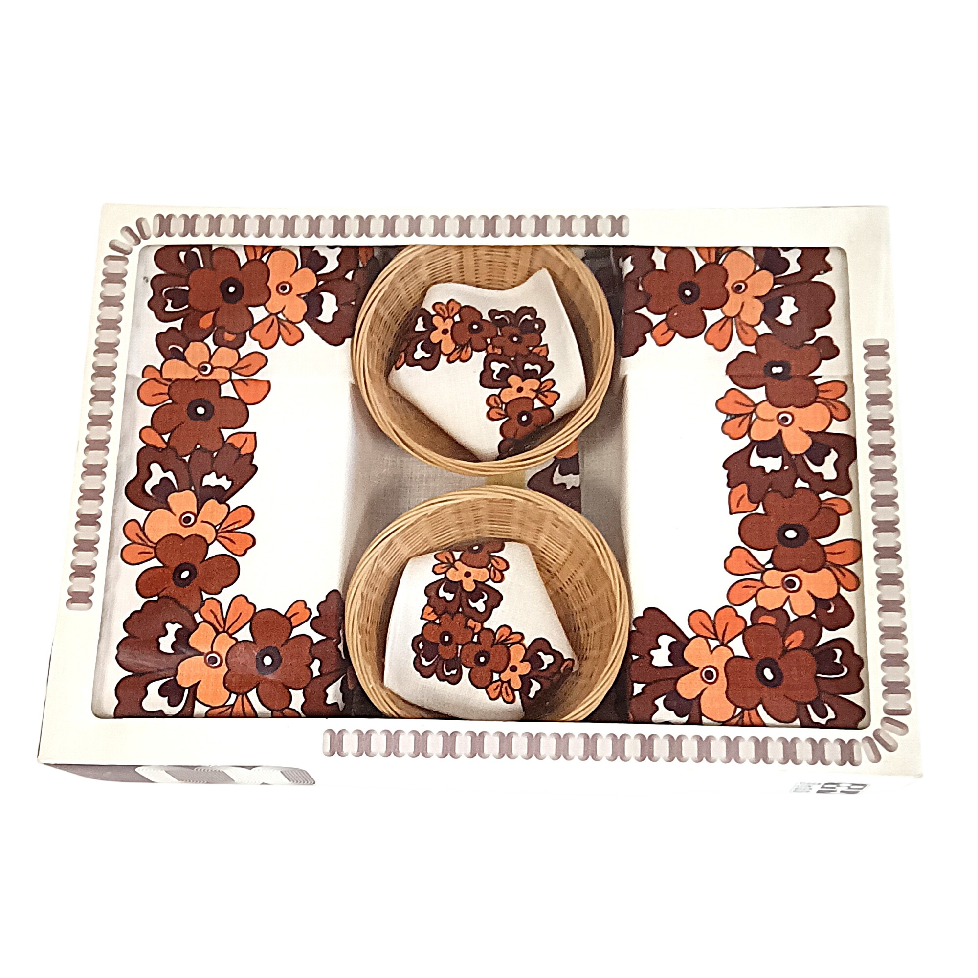 Lot de table avec 2 sets, 2 serviettes et 2 paniers en osier Très bon état - 13,00 € Lot de table avec 2 sets, 2 serviettes et 2 paniers en osier Très bon état reconditionné disponible sur Label Emmaüs