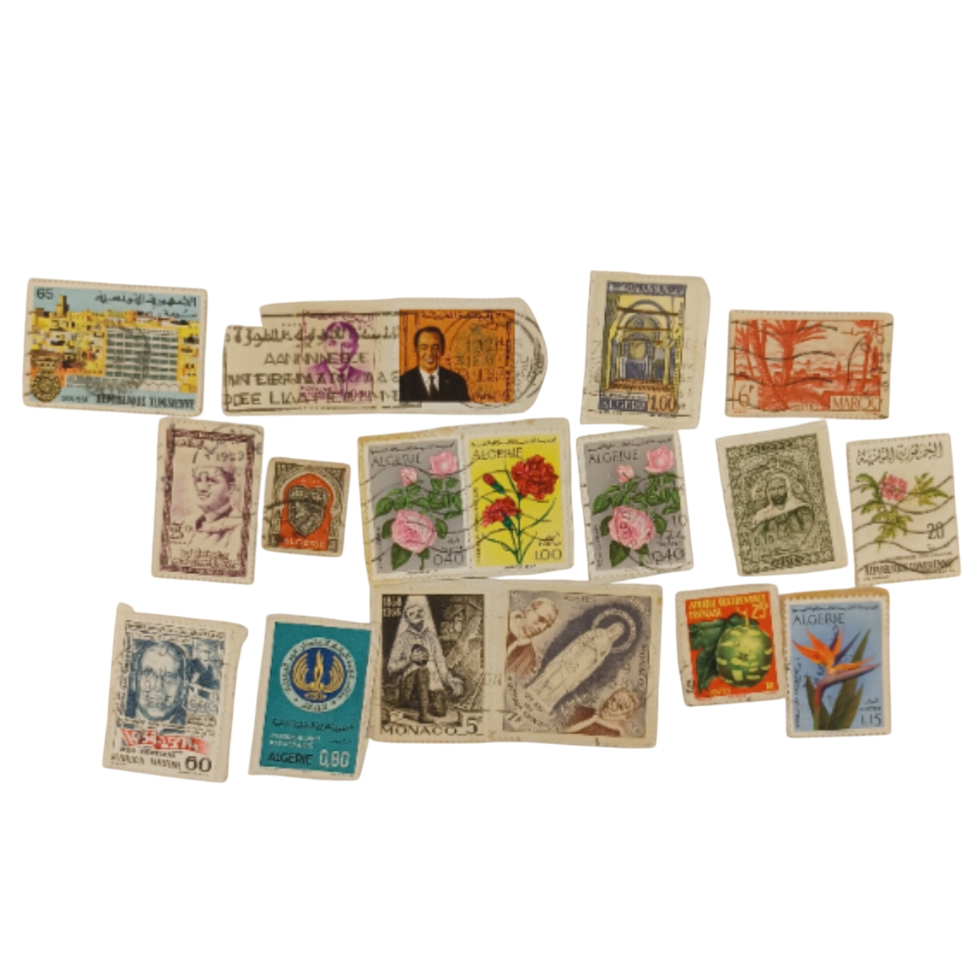 Lot de timbres oblitérés Algérie, Maroc, Tunisie, AOF et Monaco, collection ancienne francophone Très bon état - 15,00 € Lot de timbres oblitérés Algérie, Maroc, Tunisie, AOF et Monaco, collection ancienne francophone Très bon état reconditionné disponible sur Label Emmaüs