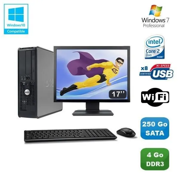 Acheter Lot PC DELL Optiplex 780 Sff E7500 293Ghz 4Go DDR3 250Go WIFI Win 7 Pro + 17 refurbished - 215,00 € Lot PC DELL Optiplex 780 Sff E7500 293Ghz 4Go DDR3 250Go WIFI Win 7 Pro + 17 refurbished reconditionné disponible sur Cdiscount Seconde Vie
