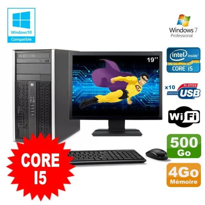 Lot PC Tour HP 8200 Core I5 3.1Ghz 4Go 500Go Graveur WIFI W7 + Ecran 19 Reconditionné - 395,00 € Lot PC Tour HP 8200 Core I5 3.1Ghz 4Go 500Go Graveur WIFI W7 + Ecran 19 Reconditionné Hewlett-Packard reconditionné disponible sur Cdiscount Seconde Vie | Dero