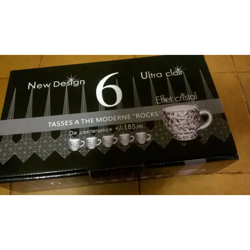 Lots De 6 Tasses A The Moderne Effet Cristal occasion reconditionné disponible sur Rakuten