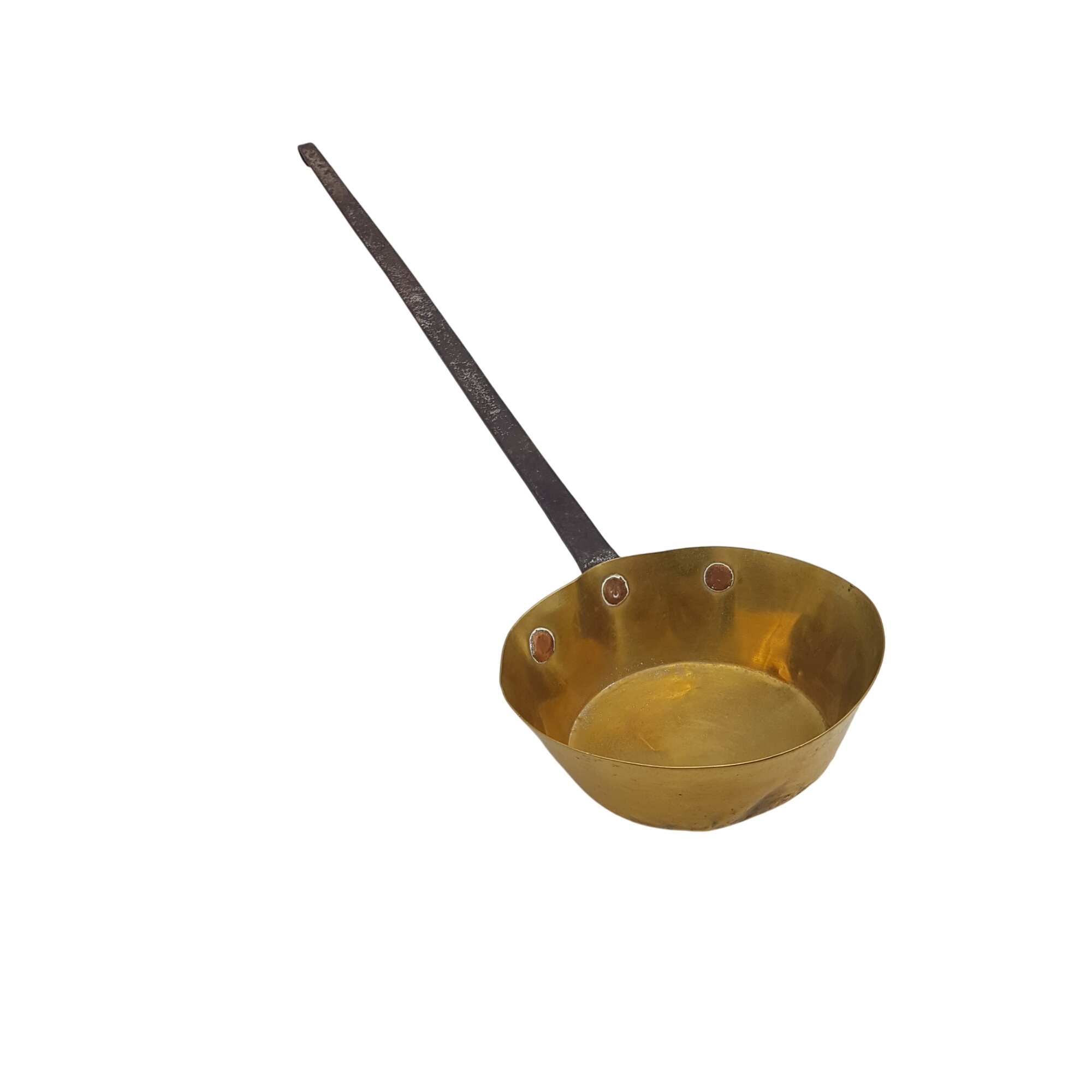 Acheter Louche ancienne en laiton et manche en fer État correct - 10,00 € Louche ancienne en laiton et manche en fer État correct reconditionné disponible sur Label Emmaüs