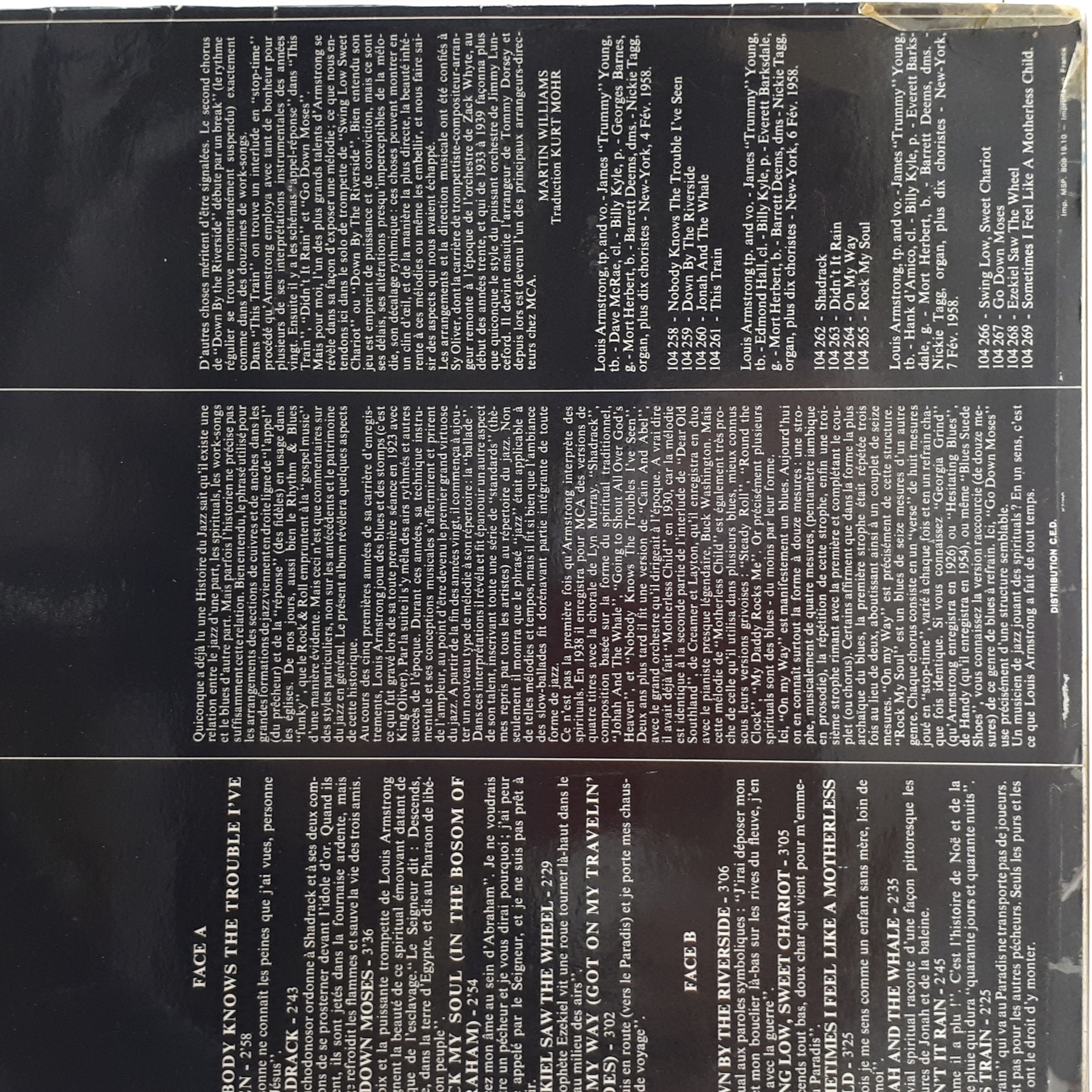 Voir photo 2 de Louis and the Good Book, Vinyle 33 T. M.C.A. 510008, 1958 Louis and the Good Book, Vinyle 33 T. M.C.A. 510008, 1958 État correct reconditionné photo 2