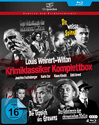 Louis Weinert-Wilton - Krimiklassiker Komplettbox (Der Teppich des Grauens / Die weiße Spinne / Das Geheimnis der schwarzen Witwe / ..chinesischen Nelke) - Filmjuwelen [4 Blu-rays] Très bon état N/A reconditionné (offre indisponible)