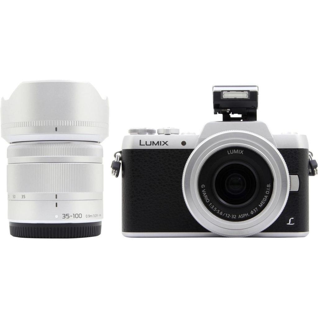 Lumix DMC-GF7 - Argent/Noir + Panasonic Lumix G Vario 12-32 mm f/3.5-5.6 + 35-100 mm f/4-5.6 f/3.5-5.6 + f/4-5.6 Reconditionné - 449,00 € Lumix DMC-GF7 - Argent/Noir + Panasonic Lumix G Vario 12-32 mm f/3.5-5.6 + 35-100 mm f/4-5.6 f/3.5-5.6 + f/4-5.6 Reconditionné Panasonic reconditionné disponible sur Backmarket