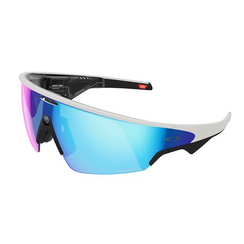 Lunettes connectées IA Meta Oakley Vanguard White Prizm Sapphire État correct Meta reconditionné disponible sur Fnac
