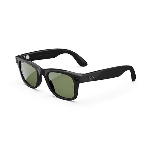 Lunettes connectées IA Meta Ray-Ban Wayfarer (Gen 1) Monture Noir brillant taille standard État correct reconditionné disponible sur Fnac