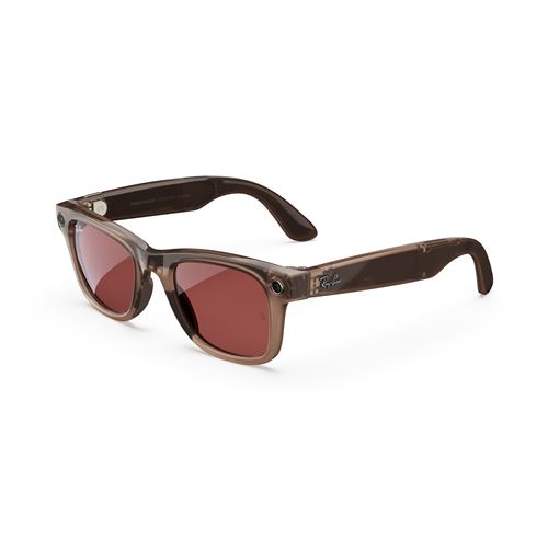 Lunettes connectées IA Meta Ray-Ban Wayfarer (Gen 1) Monture Roche brillante taille standard État correct Meta reconditionné disponible sur Fnac | Dero
