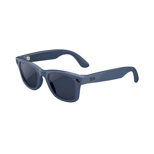 Lunettes connectées IA Meta Ray-Ban Wayfarer (Gen 2) Bleu cosmique brillant État correct Meta reconditionné disponible sur Fnac