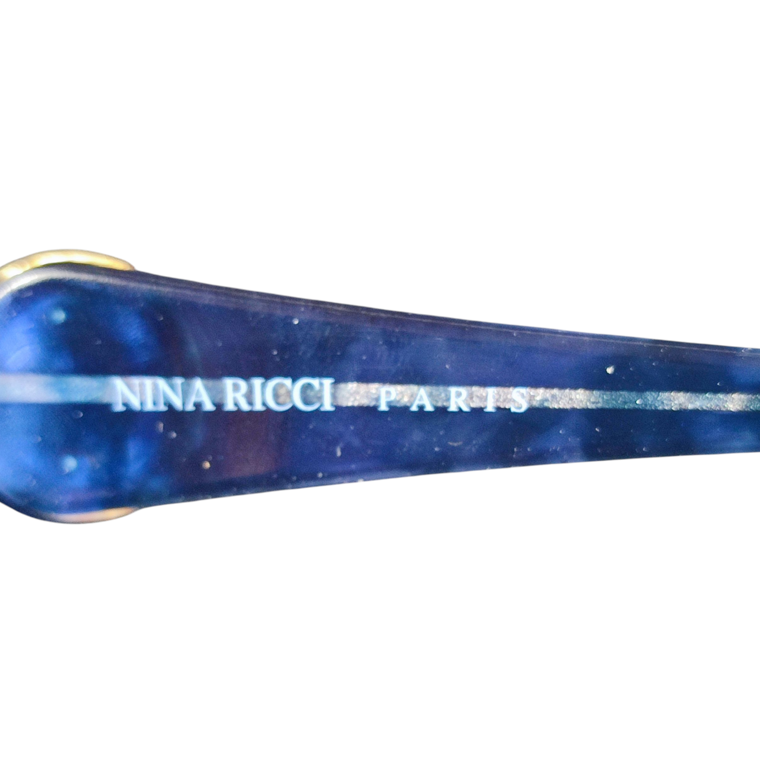 Voir photo 11 de Lunettes de soleil vintage Nina RICCI bleues pour femme Lunettes de soleil vintage Nina RICCI bleues pour femme État correct reconditionné photo 11