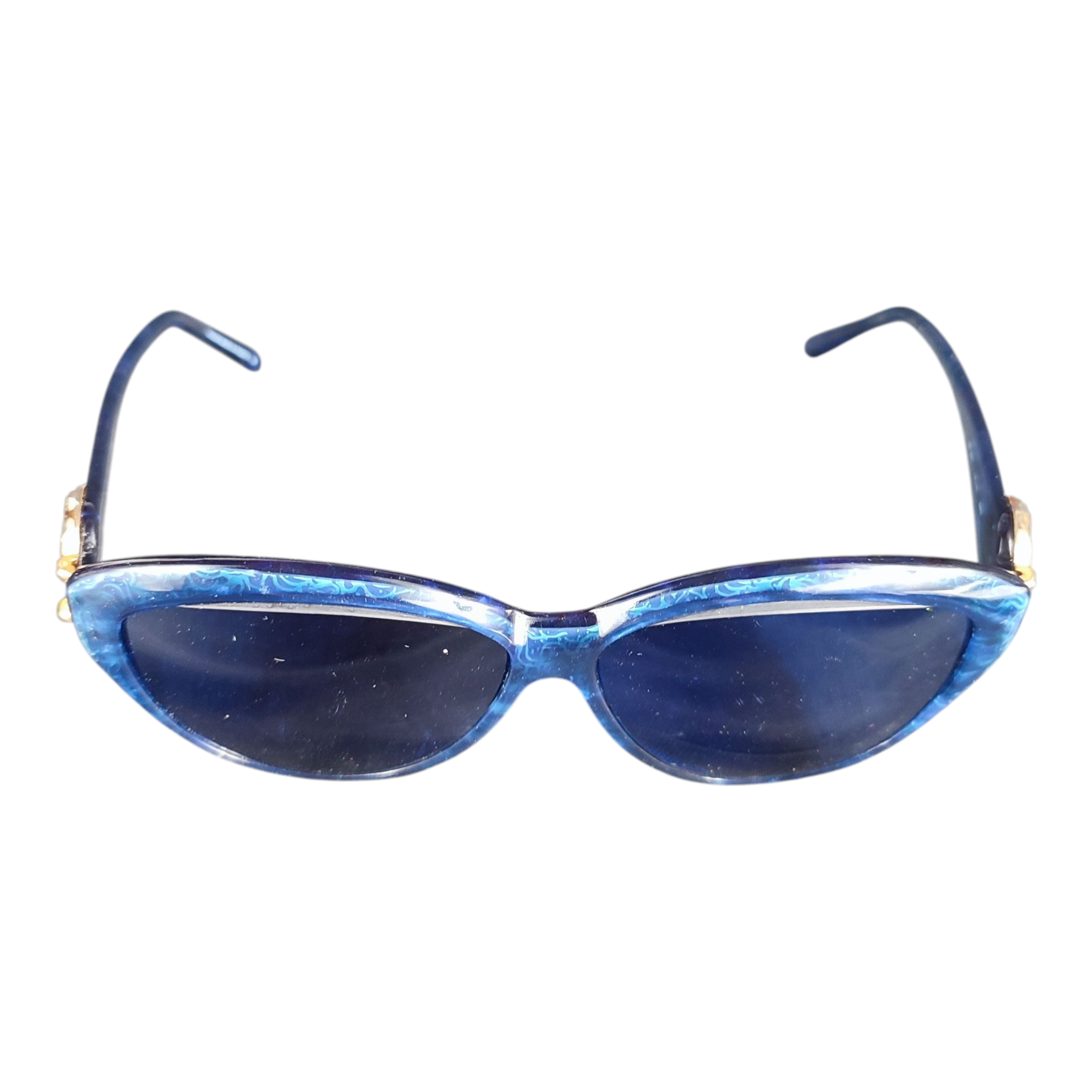 Voir photo 5 de Lunettes de soleil vintage Nina RICCI bleues pour femme Lunettes de soleil vintage Nina RICCI bleues pour femme État correct reconditionné photo 5