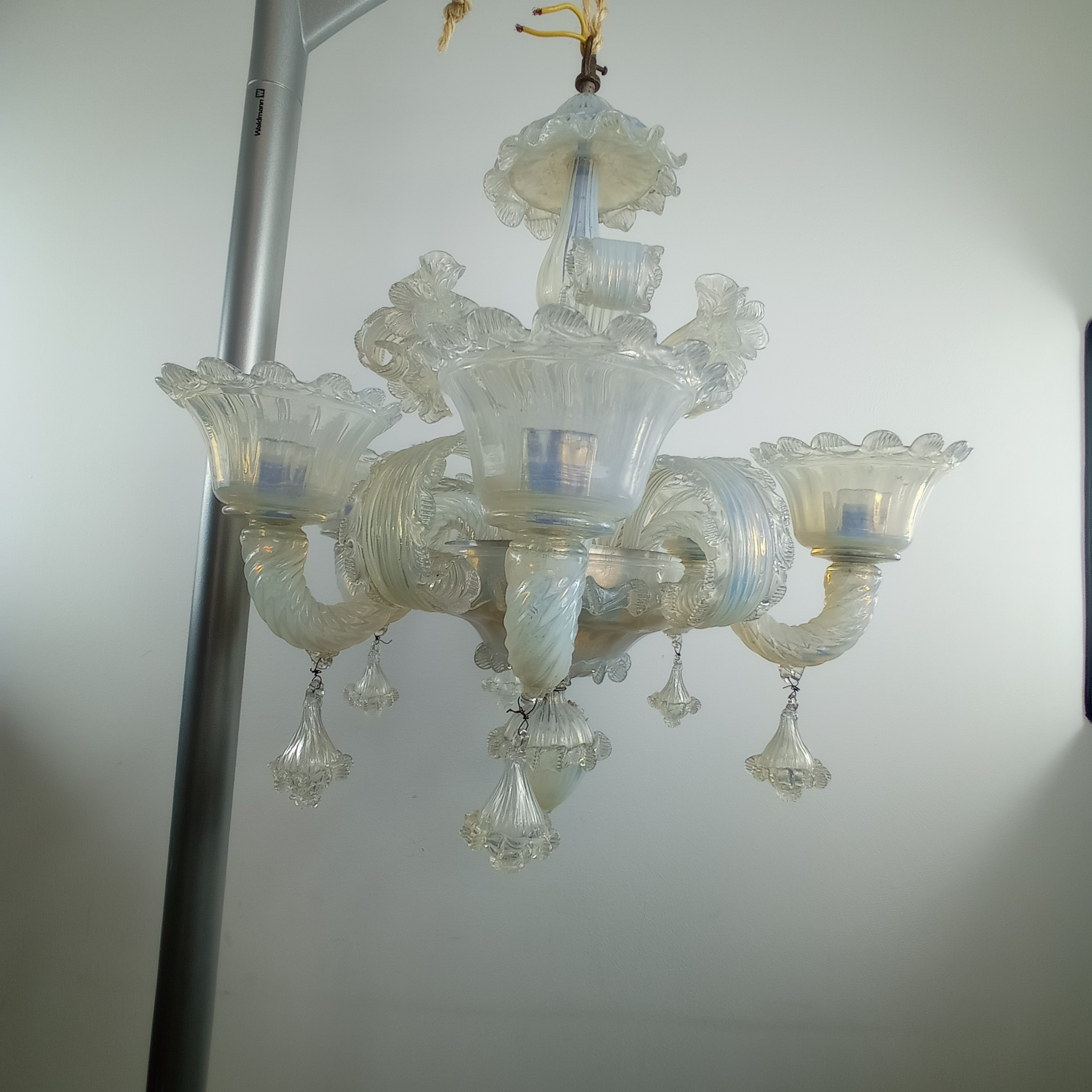 Voir photo 3 de Lustre en verre Murano Lustre en verre Murano Bon état reconditionné photo 3