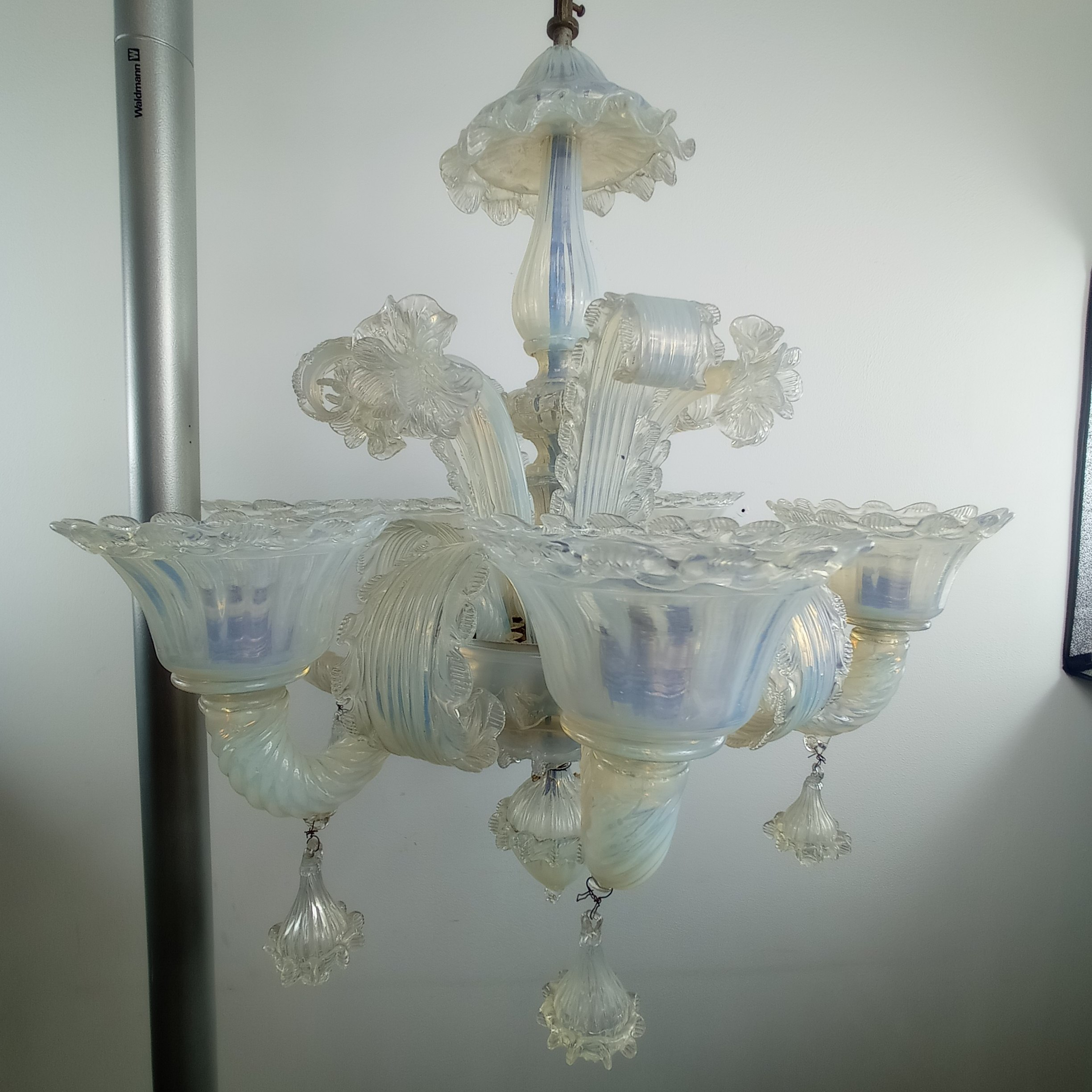 Voir photo 4 de Lustre en verre Murano Lustre en verre Murano Bon état reconditionné photo 4