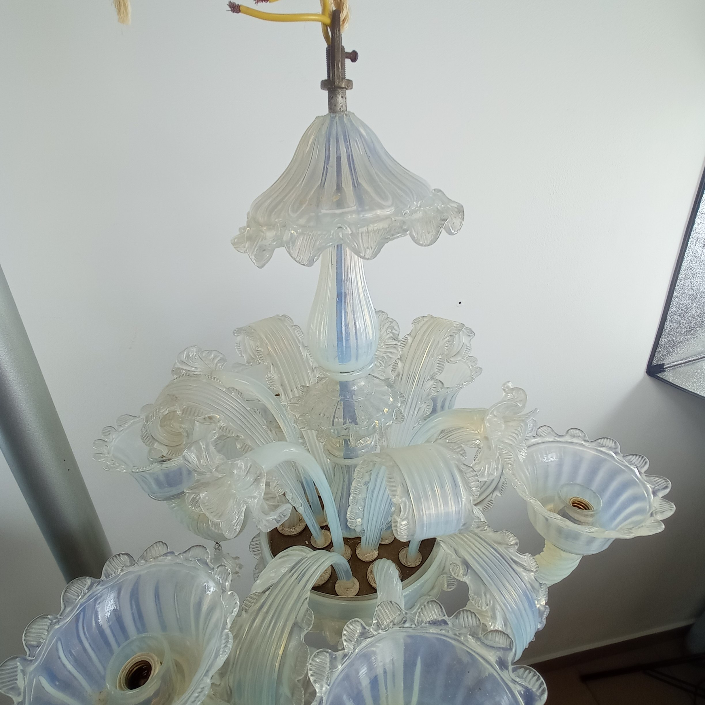 Voir photo 7 de Lustre en verre Murano Lustre en verre Murano Bon état reconditionné photo 7
