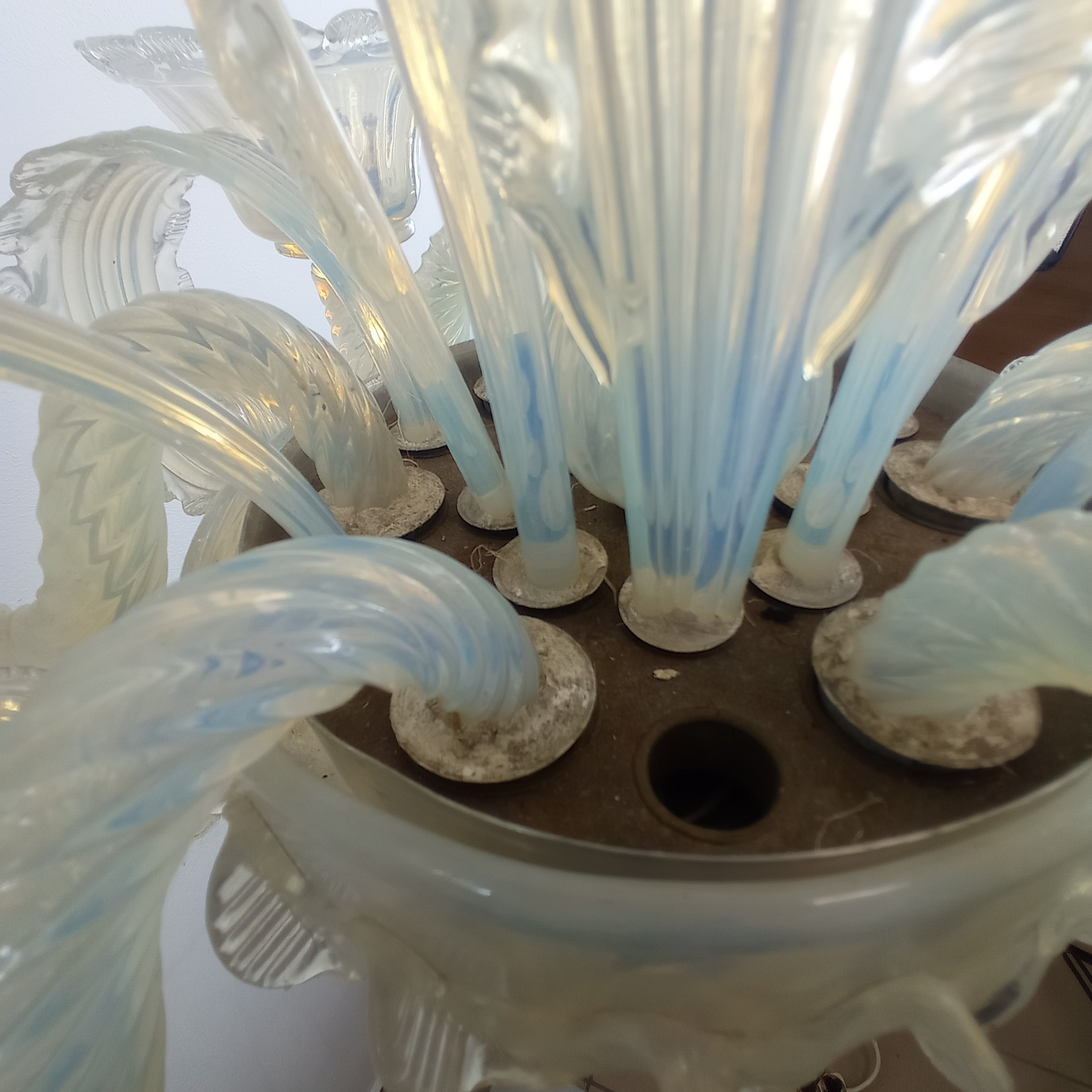 Voir photo 8 de Lustre en verre Murano Lustre en verre Murano Bon état reconditionné photo 8