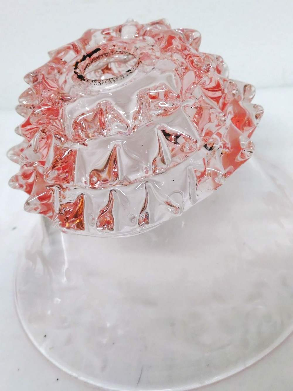 Voir photo 17 de Lustre en verre Murano rose gravé, Art Déco. Modèle tulipes et feuilles. Pièces détachées. Retrait en boutique Lustre en verre Murano rose gravé, Art Déco. Modèle tulipes et feuilles. Pièces détachées. Retrait en boutique Bon état reconditionné photo 17