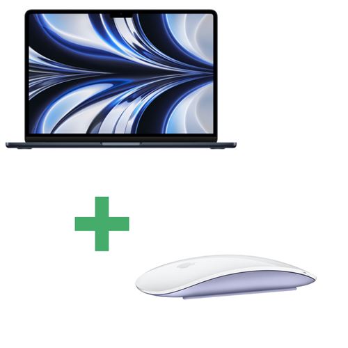 MacBook Air 13 2022 Apple M2 3,5 Ghz 8 Go 256 Go SSD Minuit reconditionné - Souris Apple Magic Mouse Violet incluse État correct N/A reconditionné disponible sur Fnac