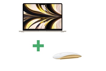 MacBook Air 13 2022 M2 3,5 Ghz 8 Go 256 Go SSD Lumière Stellaire reconditionné - Souris Apple Magic Mouse Jaune incluse Très bon état Apple reconditionné disponible sur Darty