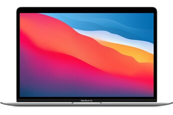 MACBOOK AIR 13" 256 GO SSD 8 GO RAM PUCE M1 ARGENT État correct Apple reconditionné disponible sur Darty