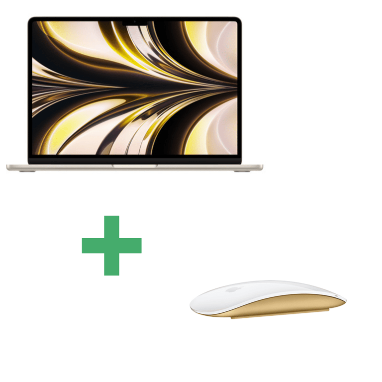 MacBook Air M2 (2022) 13.6', 256 Go, Lumière Stellaire - Design élégant, écran Liquid Retina, processeur Apple M2 puissant, clavier AZERTY rétroéclairé et Magic Mouse 2 Jaune inclus - Excellent état Parfait état Apple reconditionné disponible sur Pixmania