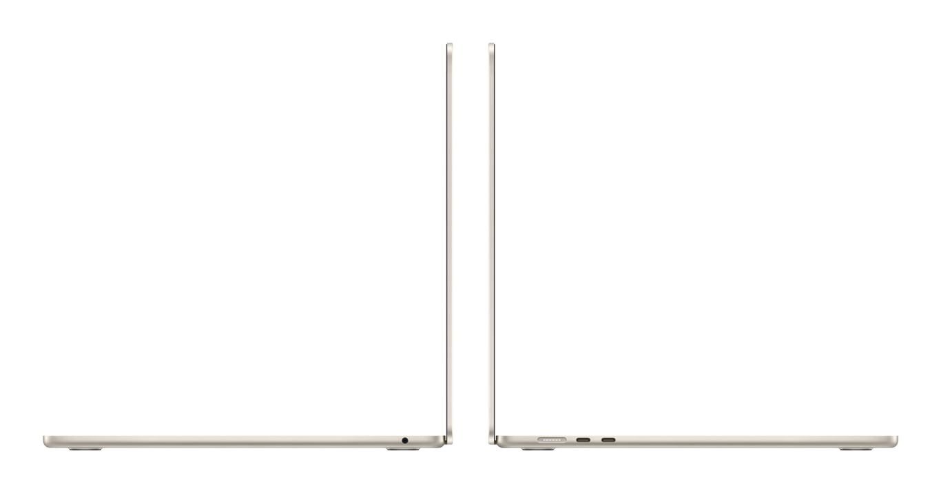 MacBook Air M3 (2024) 15', 512 Go 8 cœurs 24 Go Apple GPU 10, Lumière stellaire - AZERTY - Excellent état Parfait état Apple reconditionné photo 2 | Dero