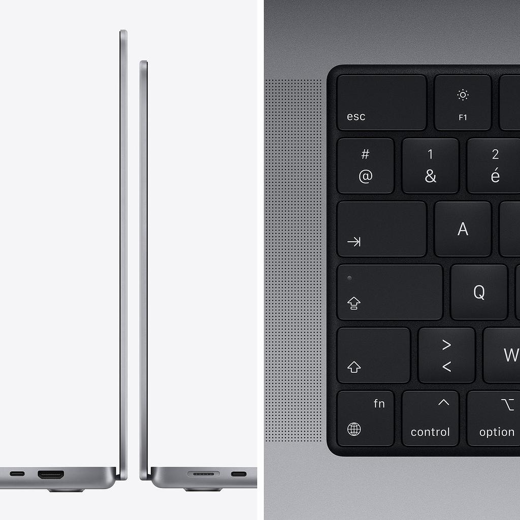 Voir photo 4 de MacBook Pro 14"" (2021) - Apple M1 Pro avec CPU 8 cœurs et GPU 14 cœurs - 16Go RAM - SSD 512Go - Écran standard - QWERTY - Néerlandais | Dero MacBook Pro 14"" (2021) - Apple M1 Pro avec CPU 8 cœurs et GPU 14 cœurs - 16Go RAM - SSD 512Go - Écran standard - QWERTY - Néerlandais Reconditionné Apple reconditionné photo 4 | Dero