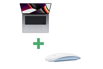 MacBook Pro Retina 16 2021 M1 Pro 3,2 Ghz 16 Go 512 Go SSD Gris Sidéral reconditionné - Souris Apple Magic Mouse Bleue incluse Bon état Apple reconditionné disponible sur Darty