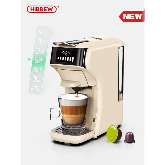 Machine à café à capsules - HiBREW - H1B -6 en 1 - 20 bars - Compatible Nespresso & Gusto - Modes froid et chaud - Expresso - Beige Reconditionné Hibrew reconditionné disponible sur Cdiscount Seconde Vie