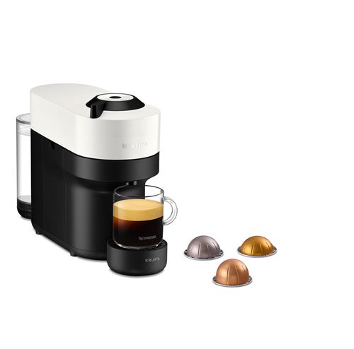 Machine à café Nespresso Krups Vertuo Pop Blanche YY4889FD État correct Krups reconditionné disponible sur Fnac