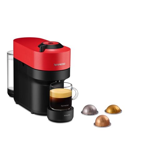 Machine à café Nespresso Krups Vertuo Pop Rouge YY4888FD État correct Krups reconditionné disponible sur Fnac