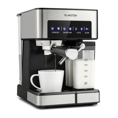 Machine à expresso - Klarstein Arabica Comfort - 1350W - 20 Bar - 1,8 L Panneau de contrôle tactile État correct N/A reconditionné disponible sur Fnac