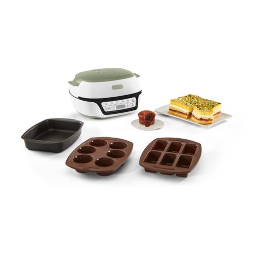 Machine à gâteaux Tefal Cake Factory KD801310 1100 W Blanc et Pistache État correct Tefal reconditionné disponible sur Fnac