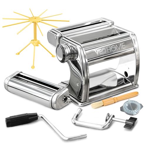 Machine à pâtes VeoHome pour raviolis, spaghetti, lasagnes, avec 1 Séchoir à Pâtes + 1 Moule à Ravioli + 1 Pinceau de nettoyage État correct N/A reconditionné disponible sur Fnac