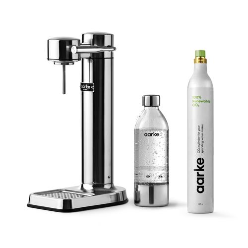 Machine à soda et eau gazeuse AARKE Pack Carbonator 3 Inox + CO2 État correct Aarke reconditionné disponible sur Fnac | Dero
