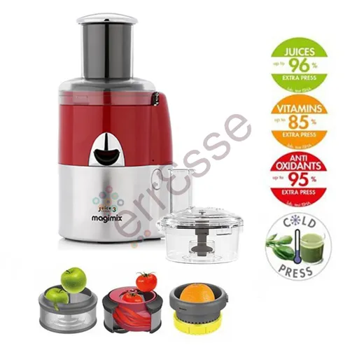 MAGIMIX Juice Expert 3 avec Coffret Coupe Légumes Rouge Chrome Bon état reconditionné disponible sur Rakuten