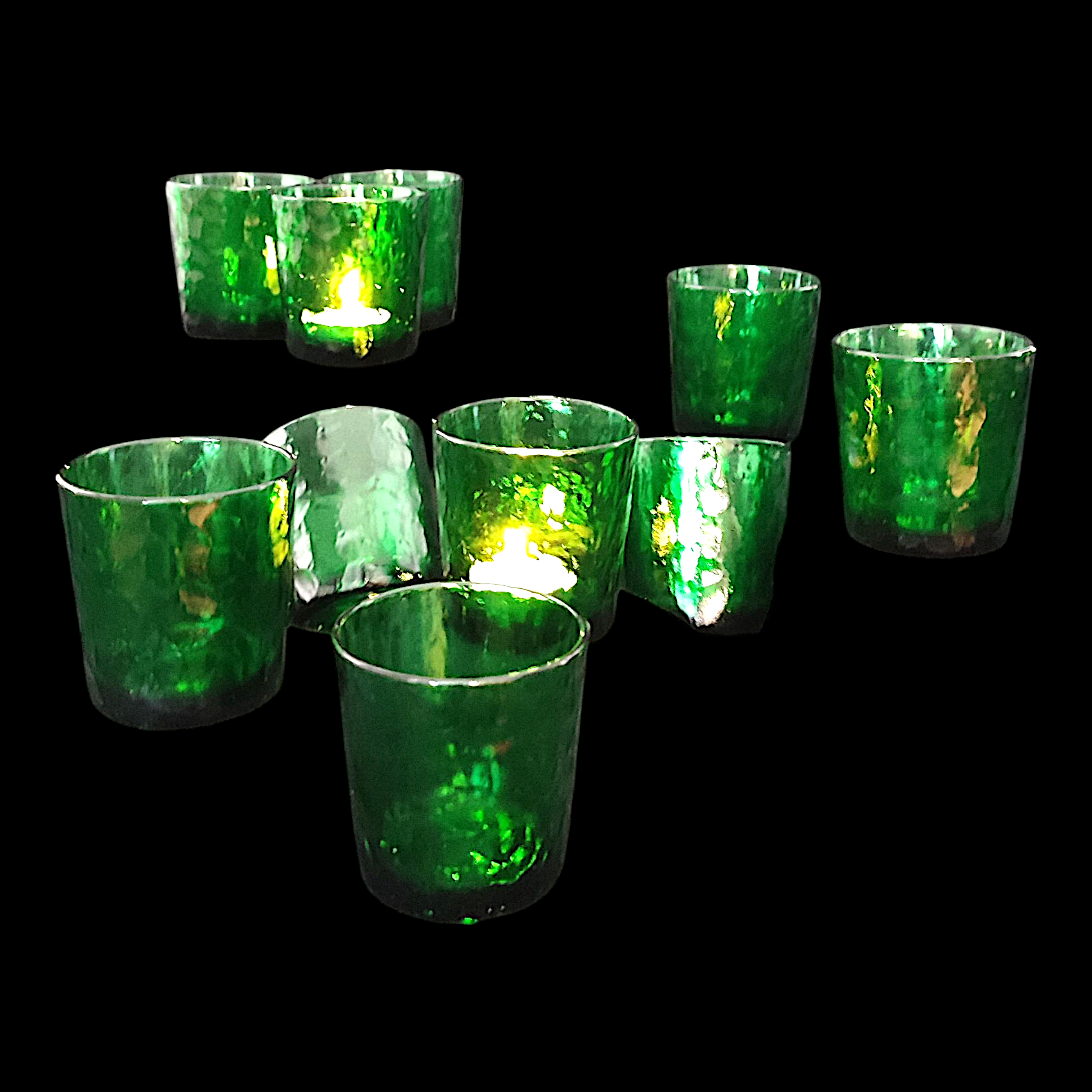 Voir photo 3 de Magnifique déco de table pour les fêtes : série de 10 veilleuses en verre. Magnifique déco de table pour les fêtes : série de 10 veilleuses en verre. Bon état reconditionné photo 3