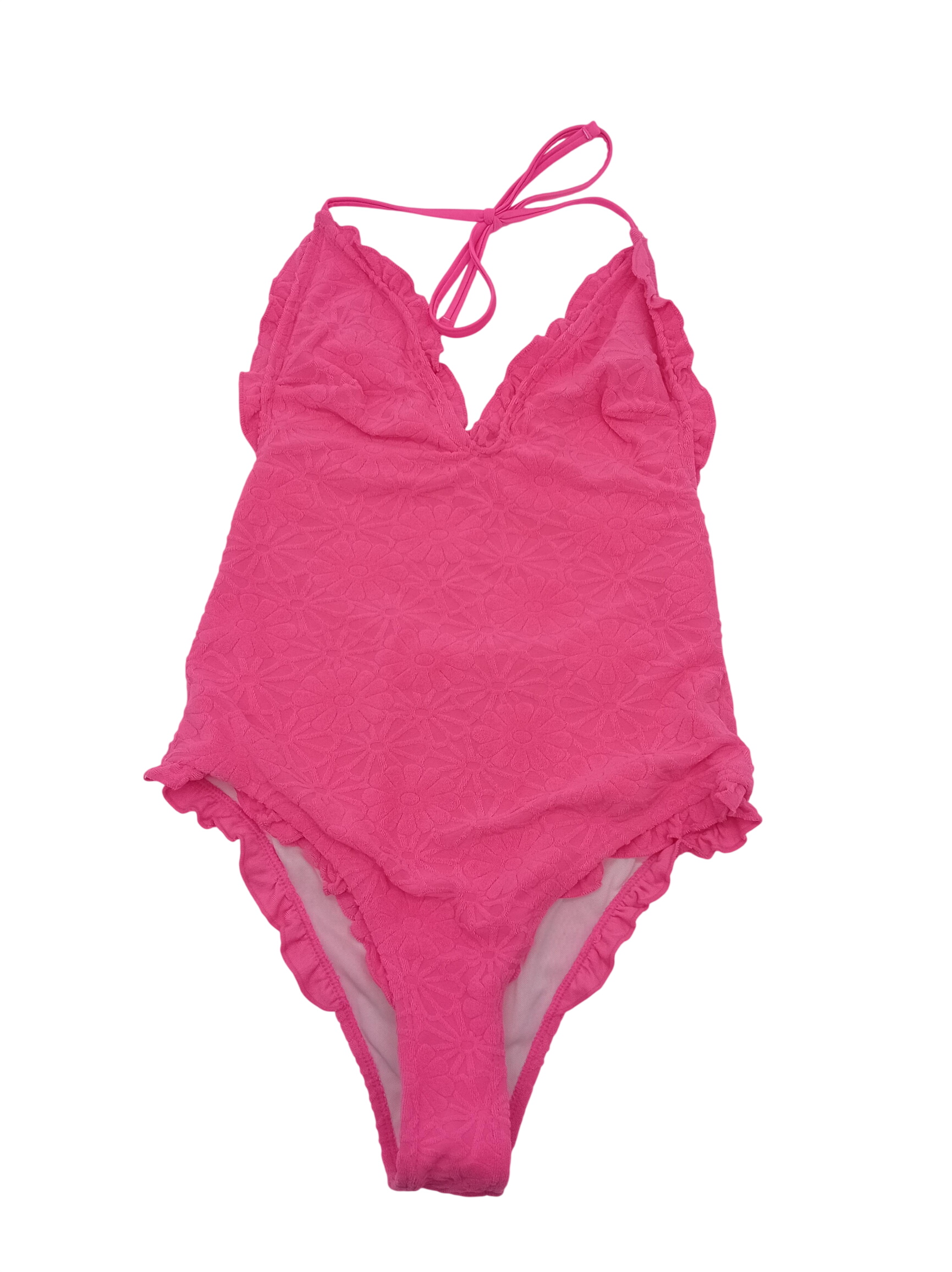 Acheter Maillot De Bain Une Pièce Rose Texturé Volants L (T5129) Très bon état - 10,00 € Maillot De Bain Une Pièce Rose Texturé Volants L (T5129) Très bon état reconditionné disponible sur Label Emmaüs