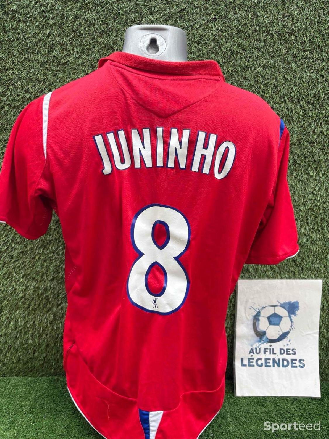 Maillot Juninho olympique Lyonnais Très bon état Umbro reconditionné disponible sur Sporteed | Dero