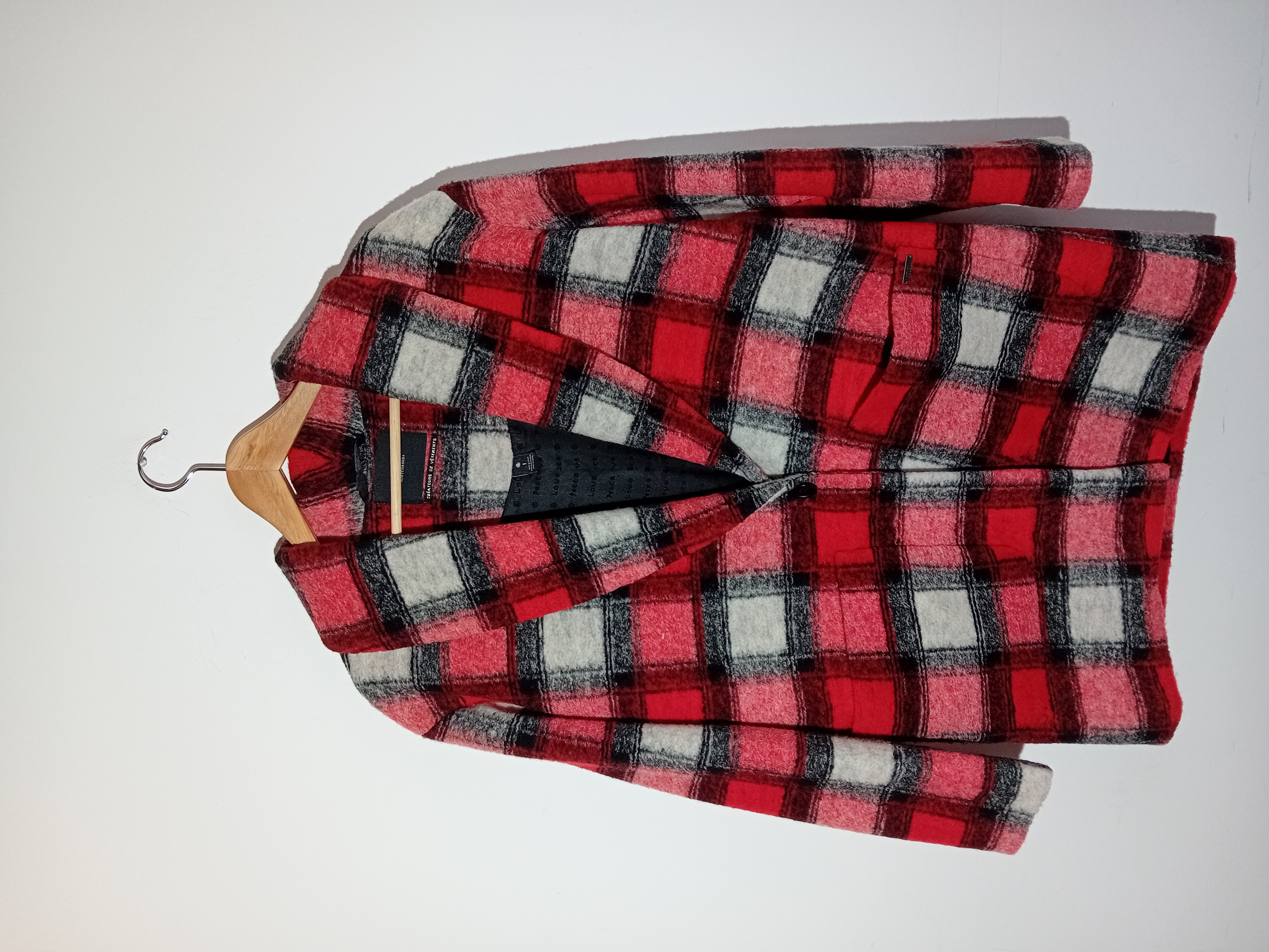 Voir photo 5 de Maison Scotch Veste Manteau Carreaux Plaid Rouge Noir Blanc T5032 (T5032) Maison Scotch Veste Manteau Carreaux Plaid Rouge Noir Blanc T5032 (T5032) reconditionné photo 5
