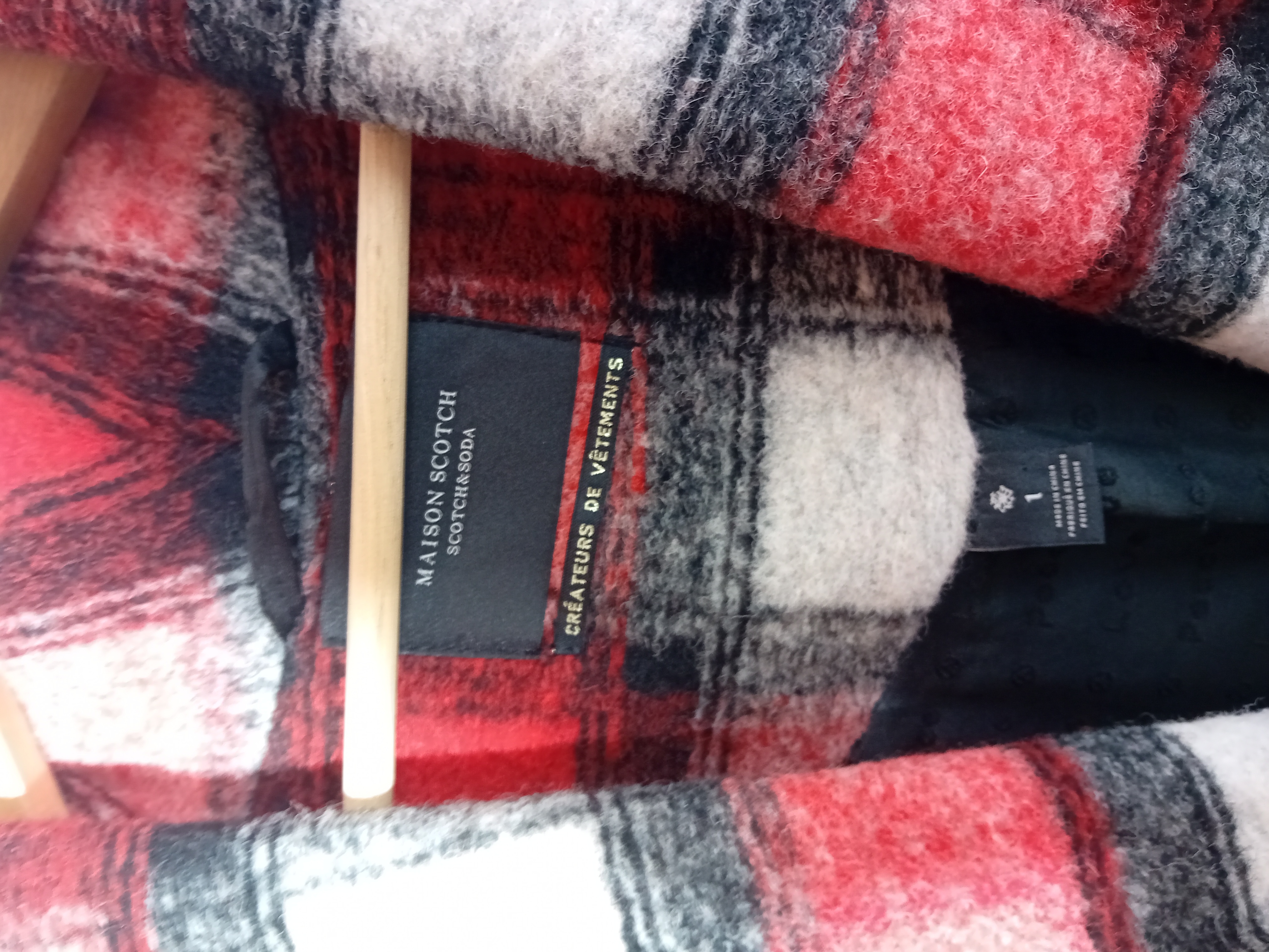 Voir photo 8 de Maison Scotch Veste Manteau Carreaux Plaid Rouge Noir Blanc T5032 (T5032) Maison Scotch Veste Manteau Carreaux Plaid Rouge Noir Blanc T5032 (T5032) reconditionné photo 8